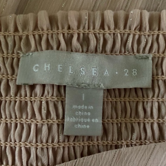 Chelsea28 Chiffon and Lace Dress in Pink Smoke Midi NWT - Picture 8 of 13